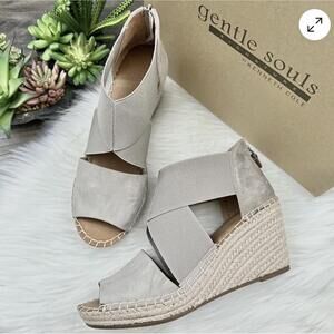 Gentle Souls, Kenneth Cole Suede‎ Espadrille Wedge Sandals | Size 40 / US 9.5